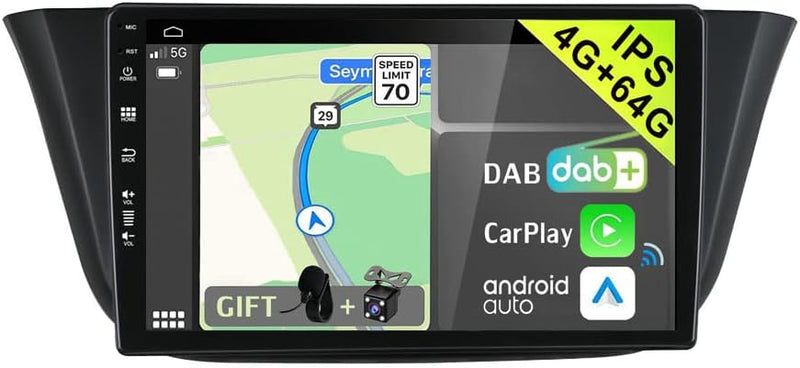 YUNTX [DAB-4G+64G] Android 12 Autoradio für FIAT Iveco Daily VI (2014-2021)-[Integriertes DAB+/CarPl