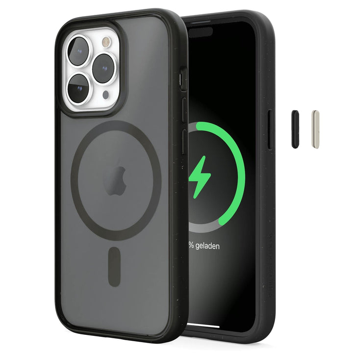 Woodcessories - Magnetisches Bio Clear Case transparent kompatibel mit iPhone 14 Pro Max Hülle durch