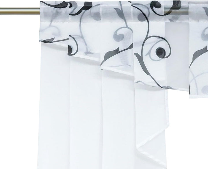 Yujiao Mao Voile Kleinfenster Gardinen Weiss Vorhang Fenstergardine Scheibengardine mit Falten Schwa
