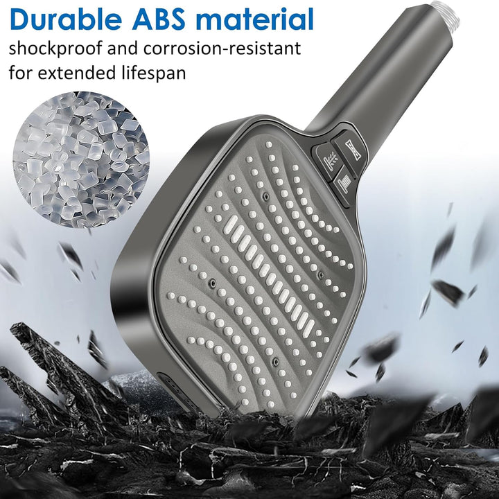 Duschkopf Gross Hochdruck – XXL Regenduschkopf mit 8 Strahlarten, Wassersparende Handbrause für Luxu