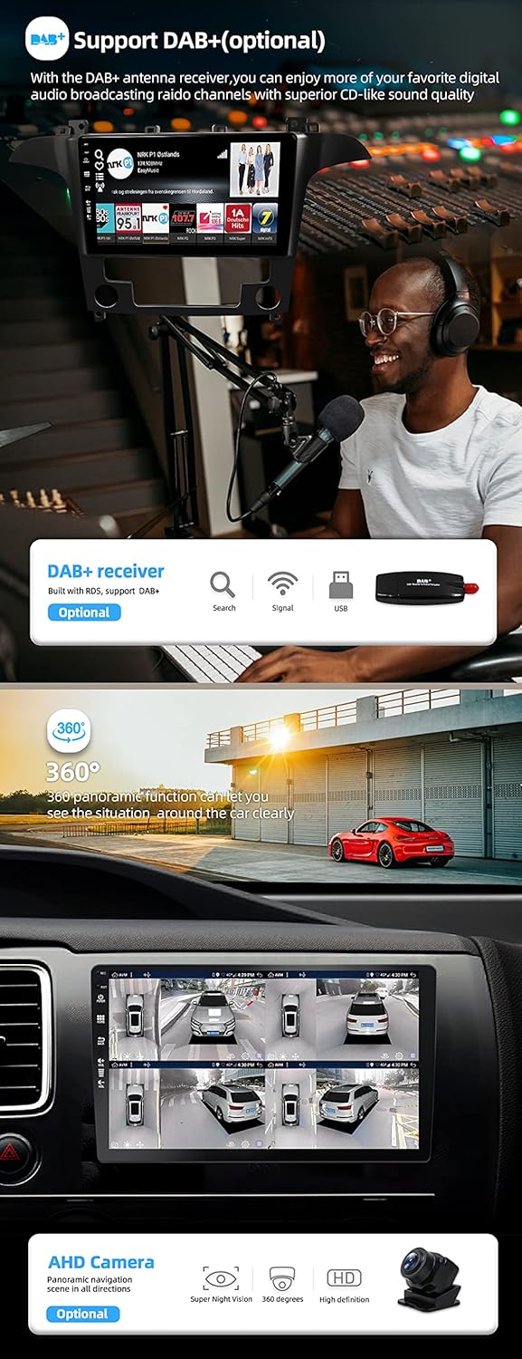 JOYX Android 12 Autoradio Passt für Ford S-Max (2007-2008) - [4G+64G] - Eingebaut DSP/Carplay/Androi