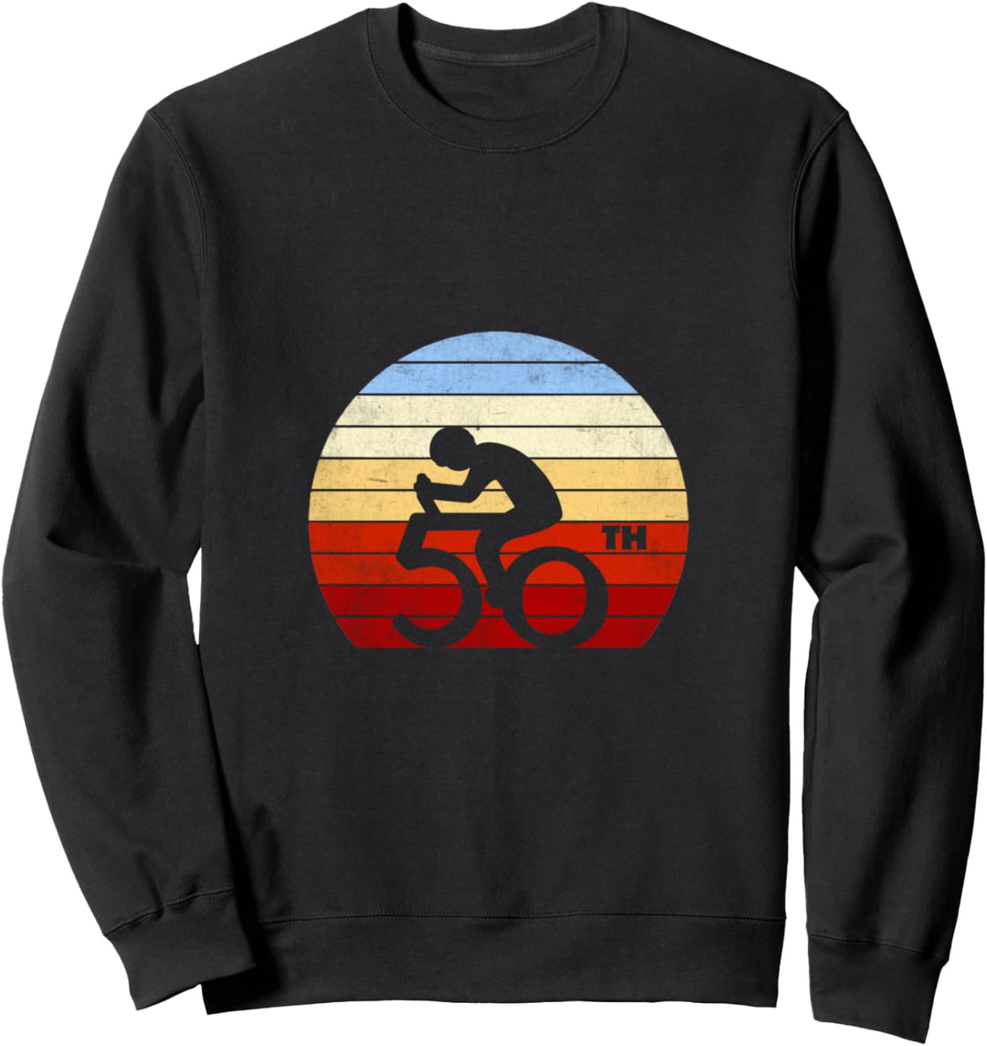50. Geburtstag Radfahrer Geschenk Radsport Retro Vintage Sweatshirt