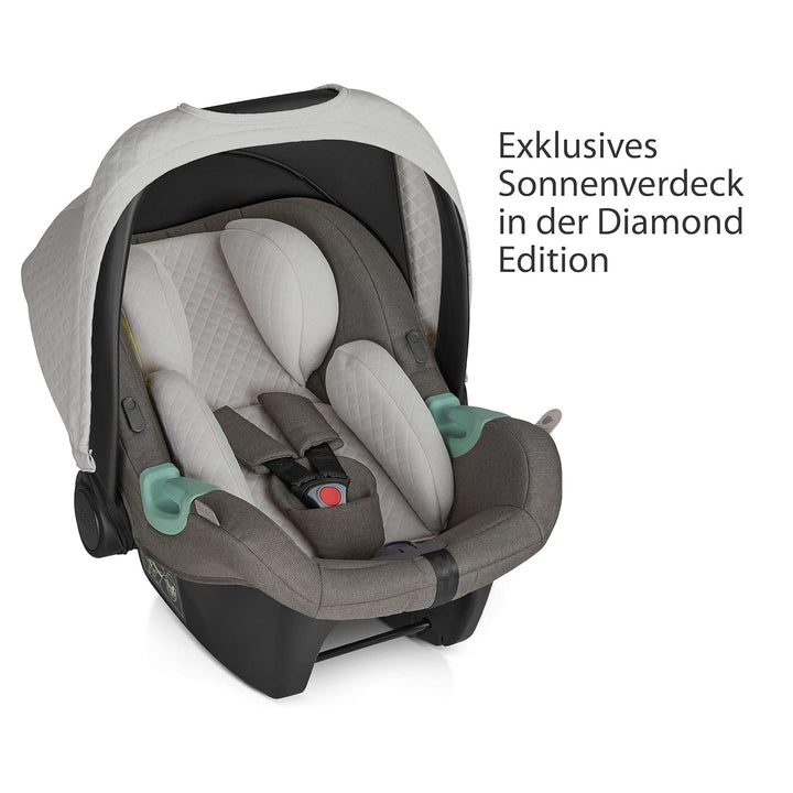 ABC Design Baby Autositz Tulip Diamond Edition – Babyschale für Gruppe 0+ i-Size bis 13 KG – Verstel
