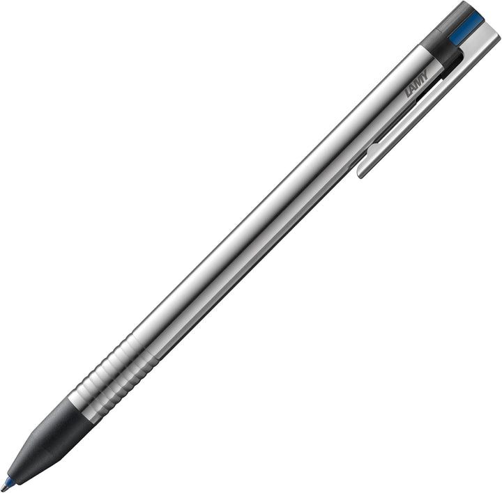 LAMY logo 3-Farben Mehrfarbkugelschreiber 405 aus Edelstahl in der Farbe matt schwarz - inkl. Kugels