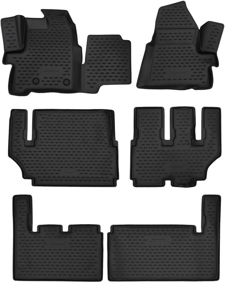 Element 3D Gummimatten Passgenaue Fussmatten Ford Tourneo Custom 9sitze 2013-6tlg