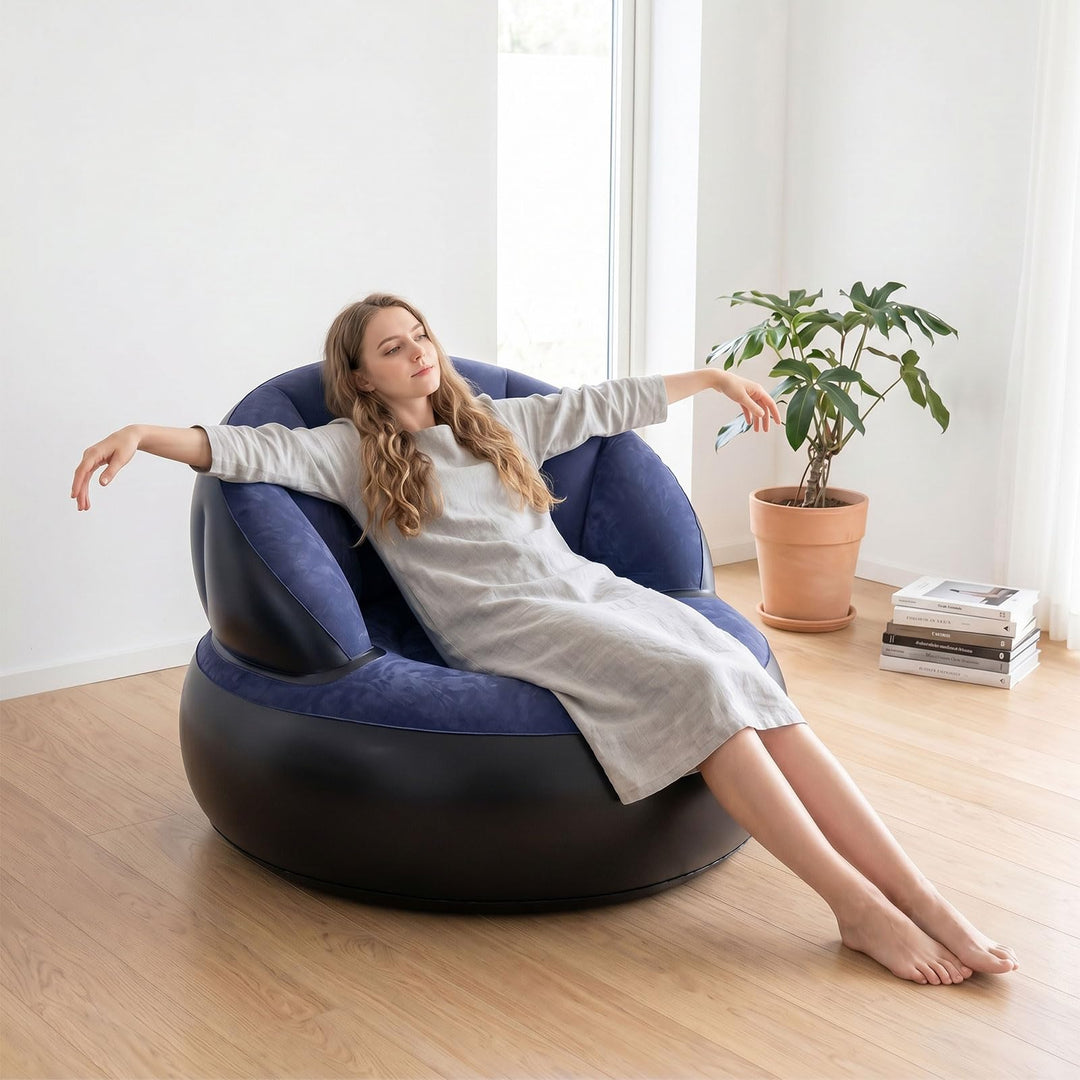 Aufblasbares Sofa in Muschelform, Aufblasbarer Stuhl Leicht zu Reinigen, Verhindert Luftlecks, Beflo