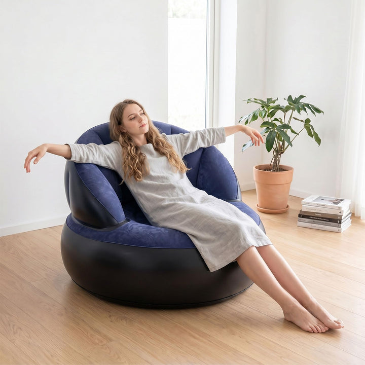 Aufblasbares Sofa in Muschelform, Aufblasbarer Stuhl Leicht zu Reinigen, Verhindert Luftlecks, Beflo