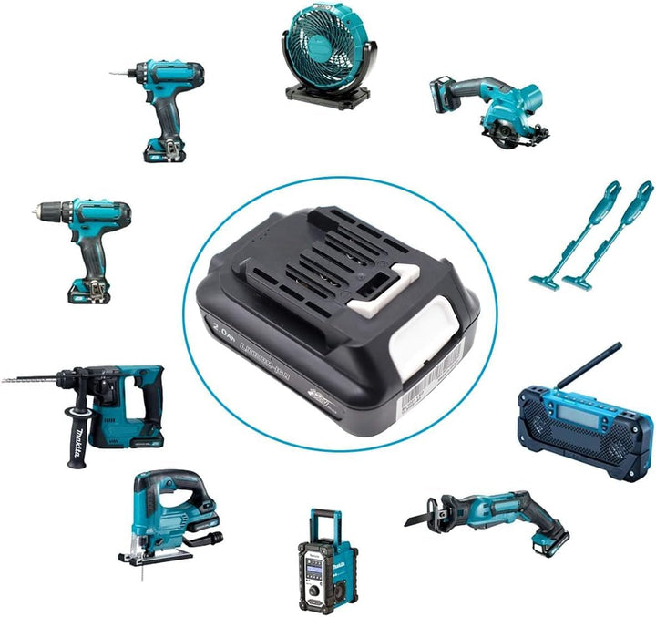 BL1021B Akku und Ladegerät DC10WD für Makita 12V Akku CXT BL1016 BL1041B 197339-1 197406-2 BL1040B B