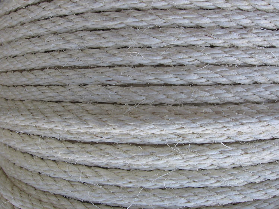 Sisal Sisalseil Durchmesser 8 mm - 2 mal 50 Meter auf Scheibenspule, total 100 Meter Seil