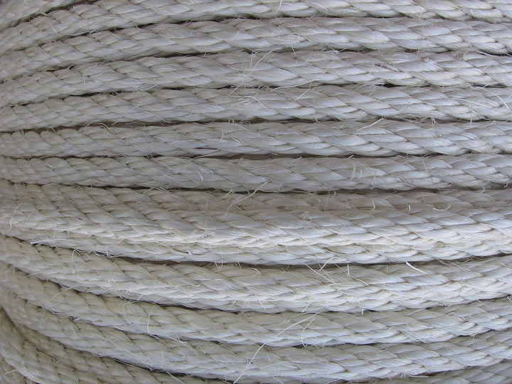 Sisal Sisalseil Durchmesser 8 mm - 2 mal 50 Meter auf Scheibenspule, total 100 Meter Seil