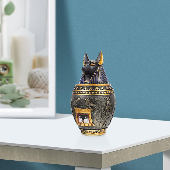 BESPORTBLE Wohnkultur Götter Statuen Ägyptischer Überdachungskrug Antikes Ägyptisches Vorratsglas Or