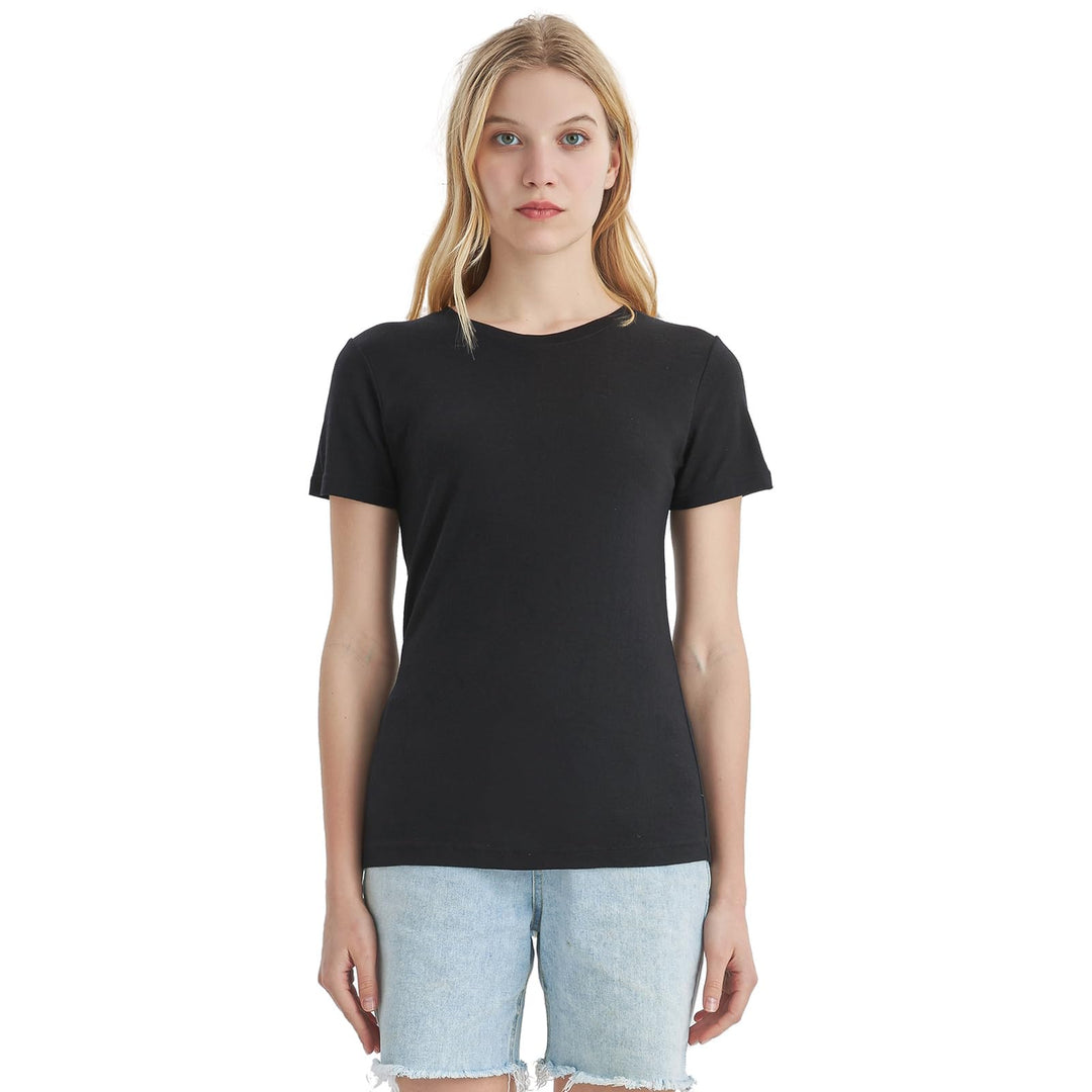 Merino Protect 100% Merino Wolle Shirt Damen Kurzarm Rundhals Wolle Unterhemd Geruchsresistenz Funkt
