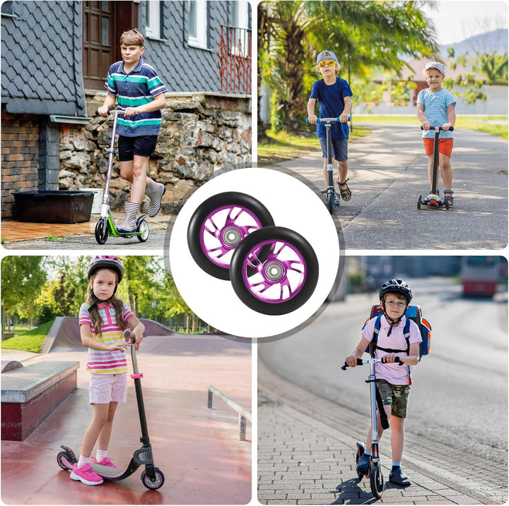 ScooterZ Rollen,2 Stück 120MM Scooter Inliner Räder Mit ABEC-9 Kugellager,Scooter Ersatzräder Für Wi