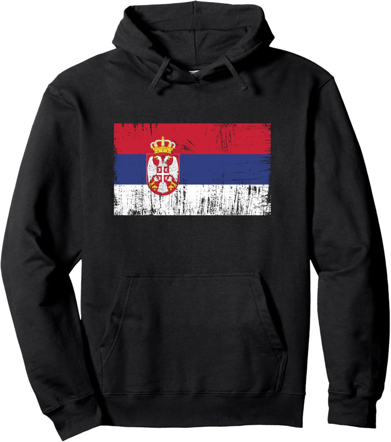 Serbien Flagge Serbische Fahne Geschenk Fussball-Fan Sport Pullover Hoodie