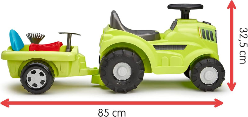 Ecoiffier Jouets 4359 Traktor-Traktor mit Anhänger, 85 cm und Zubehör