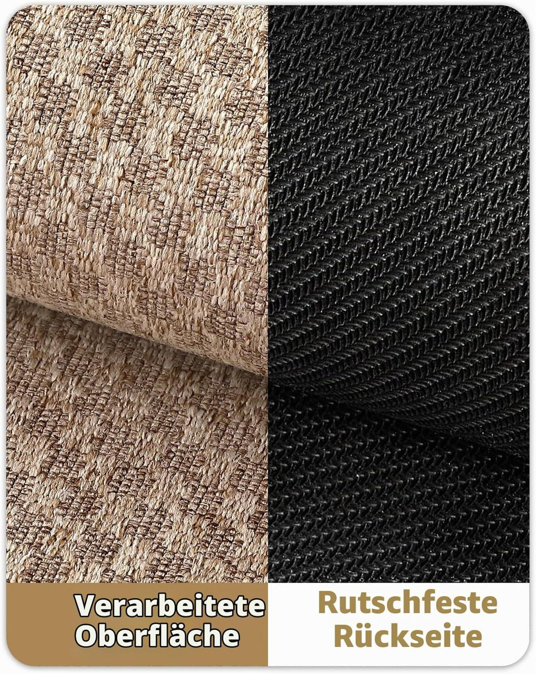 COLOR&amp;GEOMETRY Schmutzfangmatte Innen 90x140cm, Khaki Gitter,Fussmatte Innen 90x140cm Khaki Gitter,