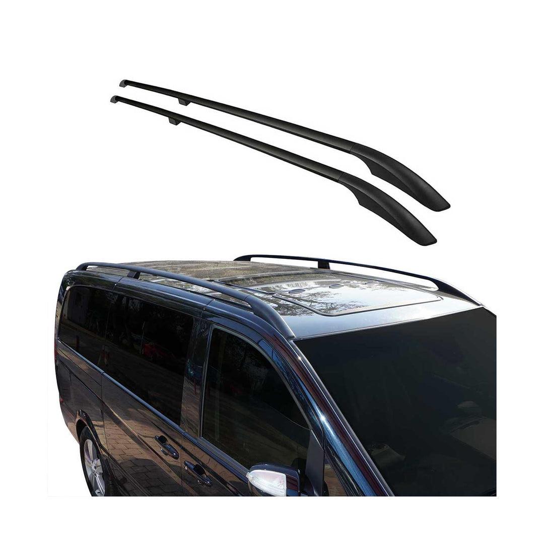 OMAC Dachreling Dachgepäckträger kompatibel mit Porsche Cayenne 9PA 2002-2010 Alu Schwarz Cayenne 20