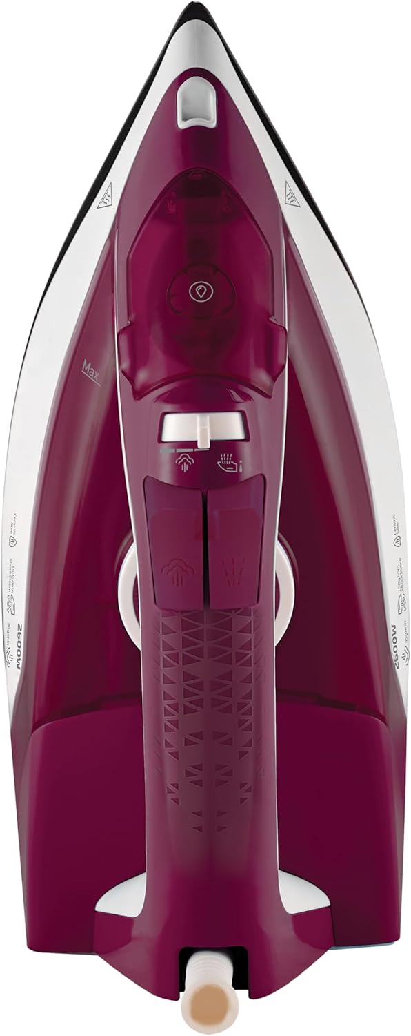 Beko - SIM3126R - Bügeleisen, 2600 Watt, vertikales Bügeln, automatische Reinigung, 240 ml - Rot 260