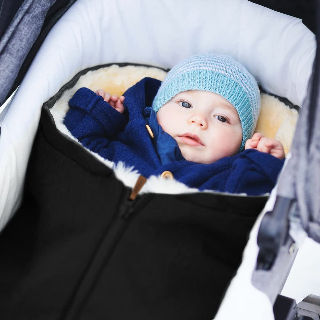 Merino Lammfell Fusssack Winterfusssack universal für Babyschale Autositz Gr. 0 Kinderwagen Baby (Sc