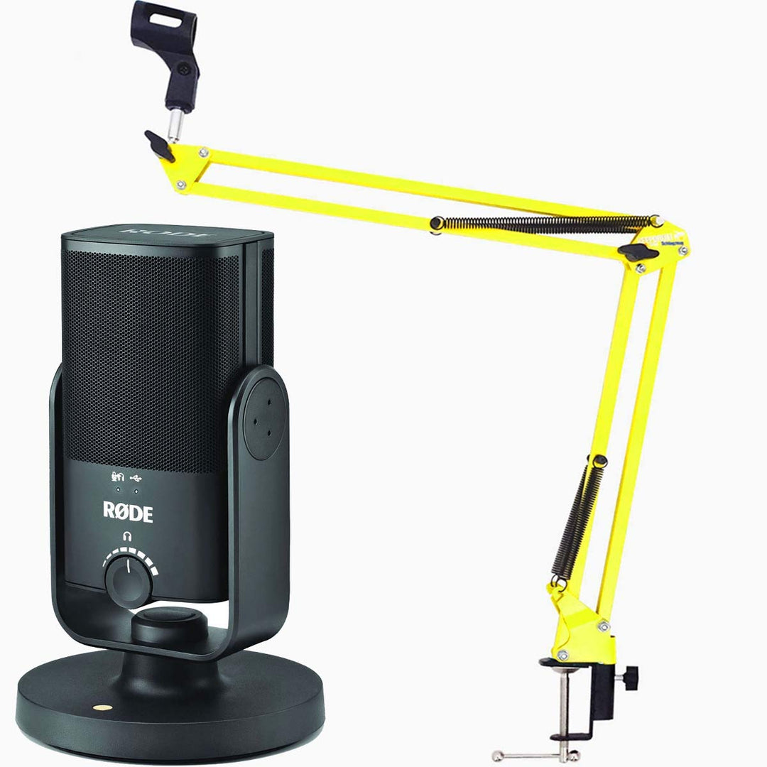 Rode NT-USB MINI USB-Podcast-Kondensatormikrofon + keepdrum NB35 YW Gelb Mikrofonarm NT-USB Mini + G