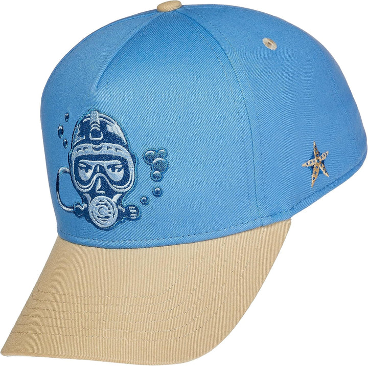 Cadency® Baseball Cap Diver, Damen und Herren Tauchercap, Blau, Unisex, Grössenverstellbar