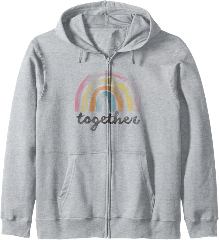 Trendy Simple Rainbow Together Kapuzenjacke