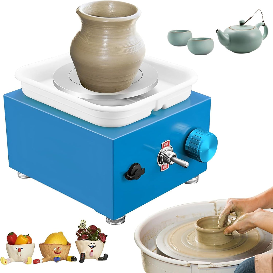 Töpferset Für Kinder Drehteller Elektrisch, 2000 U/Min Kinder Töpferscheibe Elektrisch Drehscheibe T
