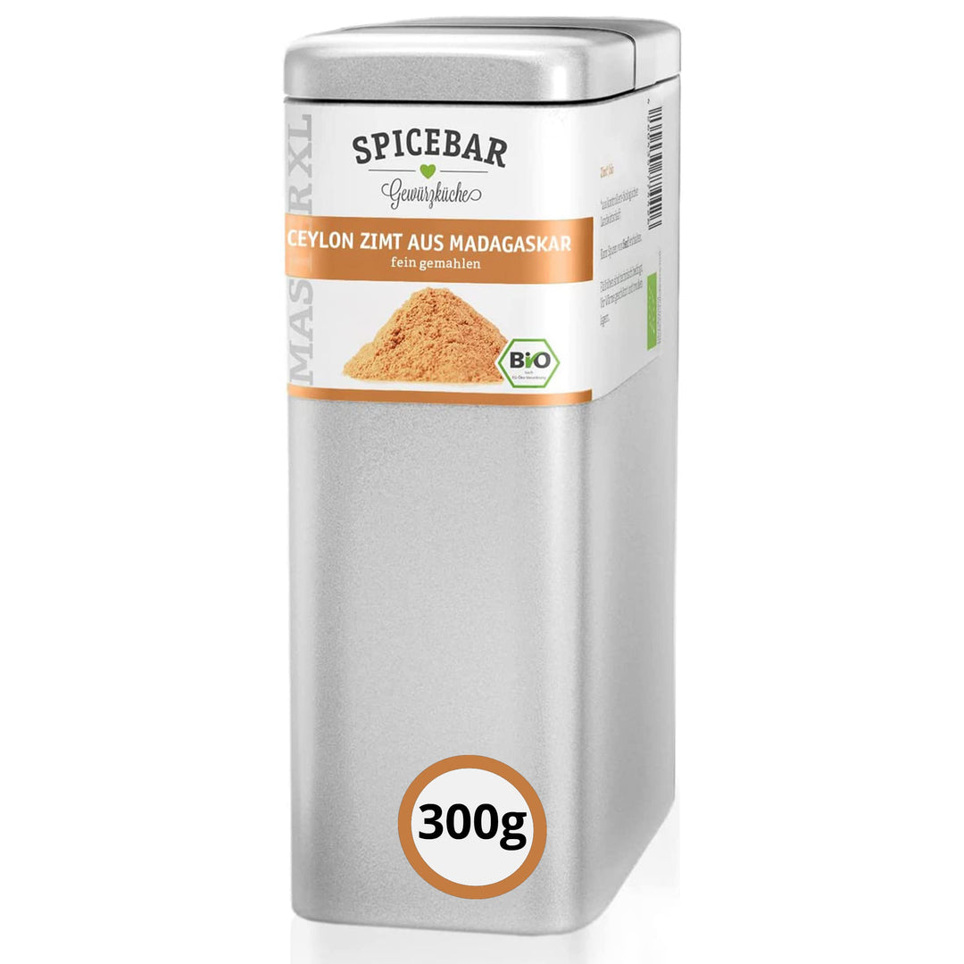 Spicebar - Ceylon Zimt Bio - feiner Zimt gemahlen im praktischen Gewürz-Streuer - Zimt Pulver mit we