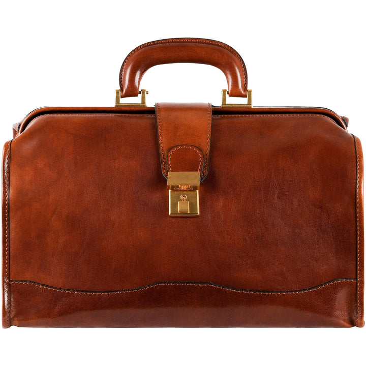 Time Resistance Leder Arzttasche - Arztkoffer - Doktortasche - Aus 100% Echtleder - Aktentasche für