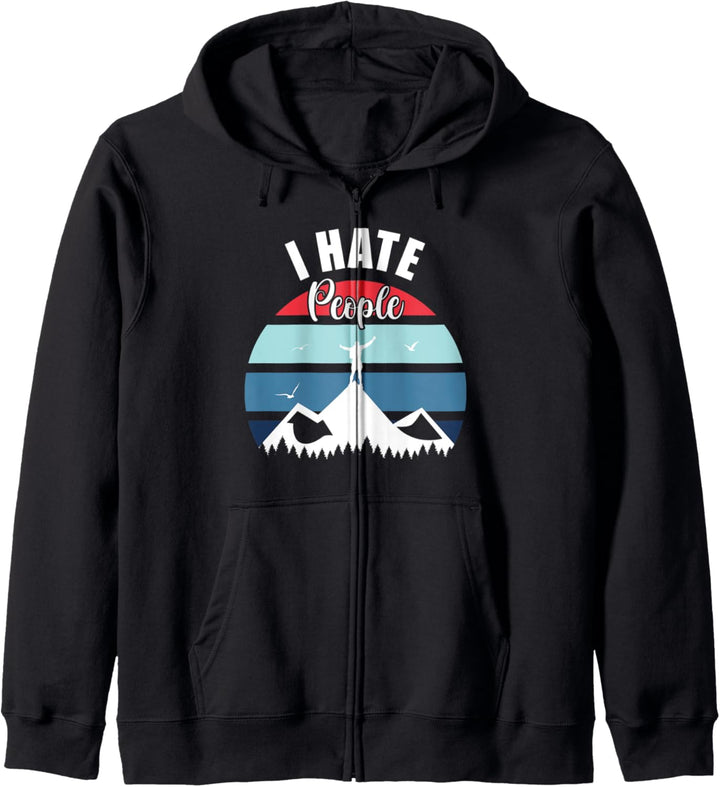 I hate People Tshirt Ich hasse Menschen Kapuzenjacke