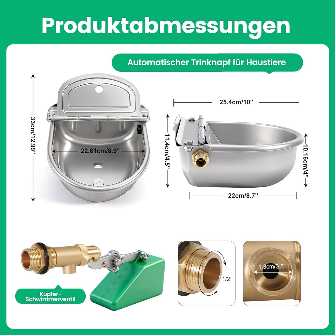 SchwimmerträNke,Pferde Und RinderträNke，Traenkebecken Mit Schwimmer,TräNke Schafes,Edelstahl TräNkeb