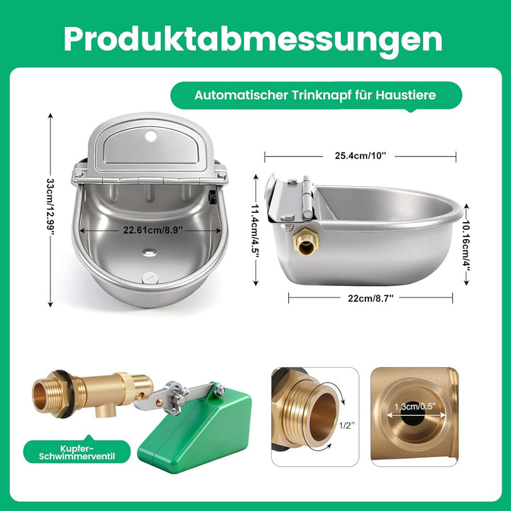 SchwimmerträNke,Pferde Und RinderträNke，Traenkebecken Mit Schwimmer,TräNke Schafes,Edelstahl TräNkeb