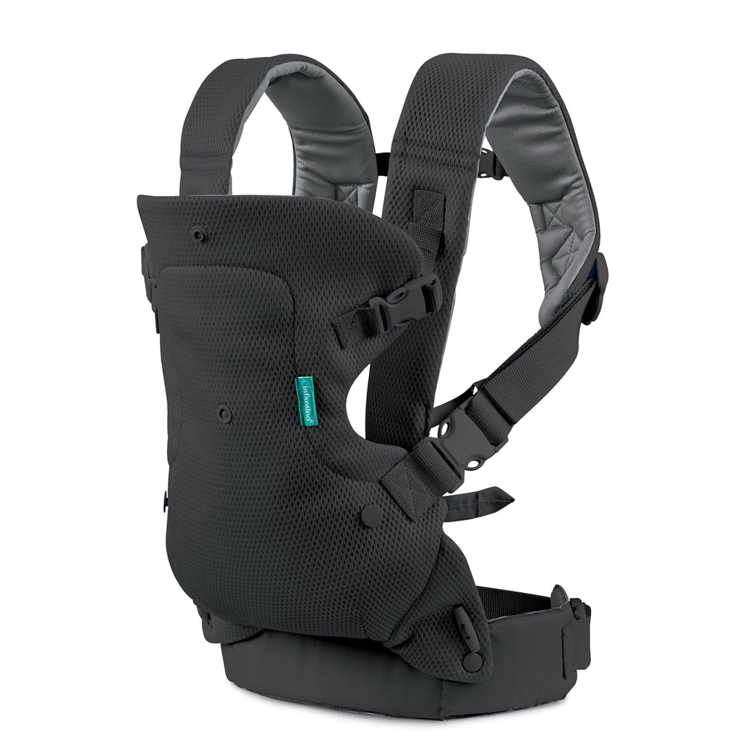 Infantino Flip 4-in-1 Light &amp; Airy Babytrage – Atmungsaktiv, Lordosenstütze, Verstellbarer Hüftgurt,