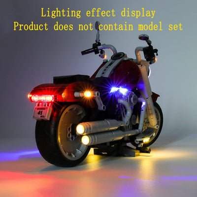 GEAMENT Verbesserte Version LED-Licht-Set für Creator Expert Harley Davidson Fat Boy Kompatibel mit