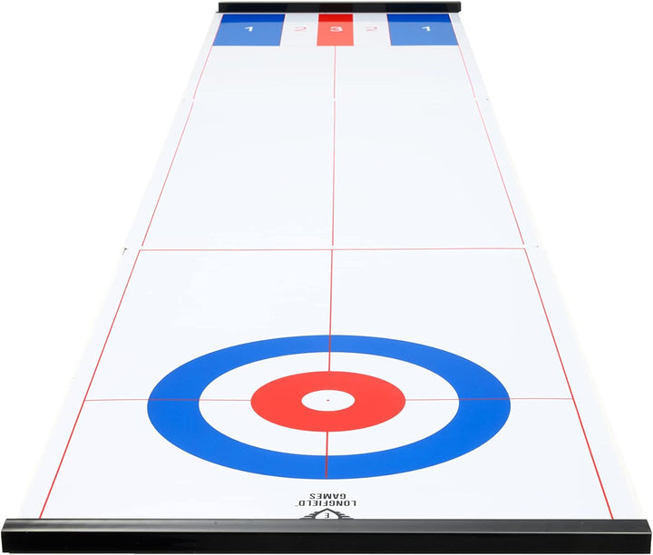Engelhart - 2 in 1 Curling and Shuffleboard Table-Top Game - 180cm, Compact Curling Spiel und Revers