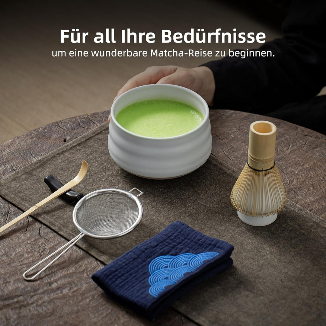 TEANAGOO Matcha Set| Matcha Besen|Matcha Tea Set | Matcha Schale| Matcha Whisk,Schaufel, Sieb, Match