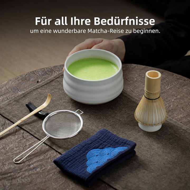 TEANAGOO Matcha Set| Matcha Besen|Matcha Tea Set | Matcha Schale| Matcha Whisk,Schaufel, Sieb, Match