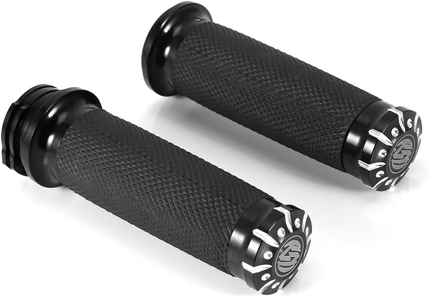 for Davidson Fxdb Street Bob-Lenker Handgriffe, 1" Motorrad Lenker Handgriffe Für Softail Cruiser Ch