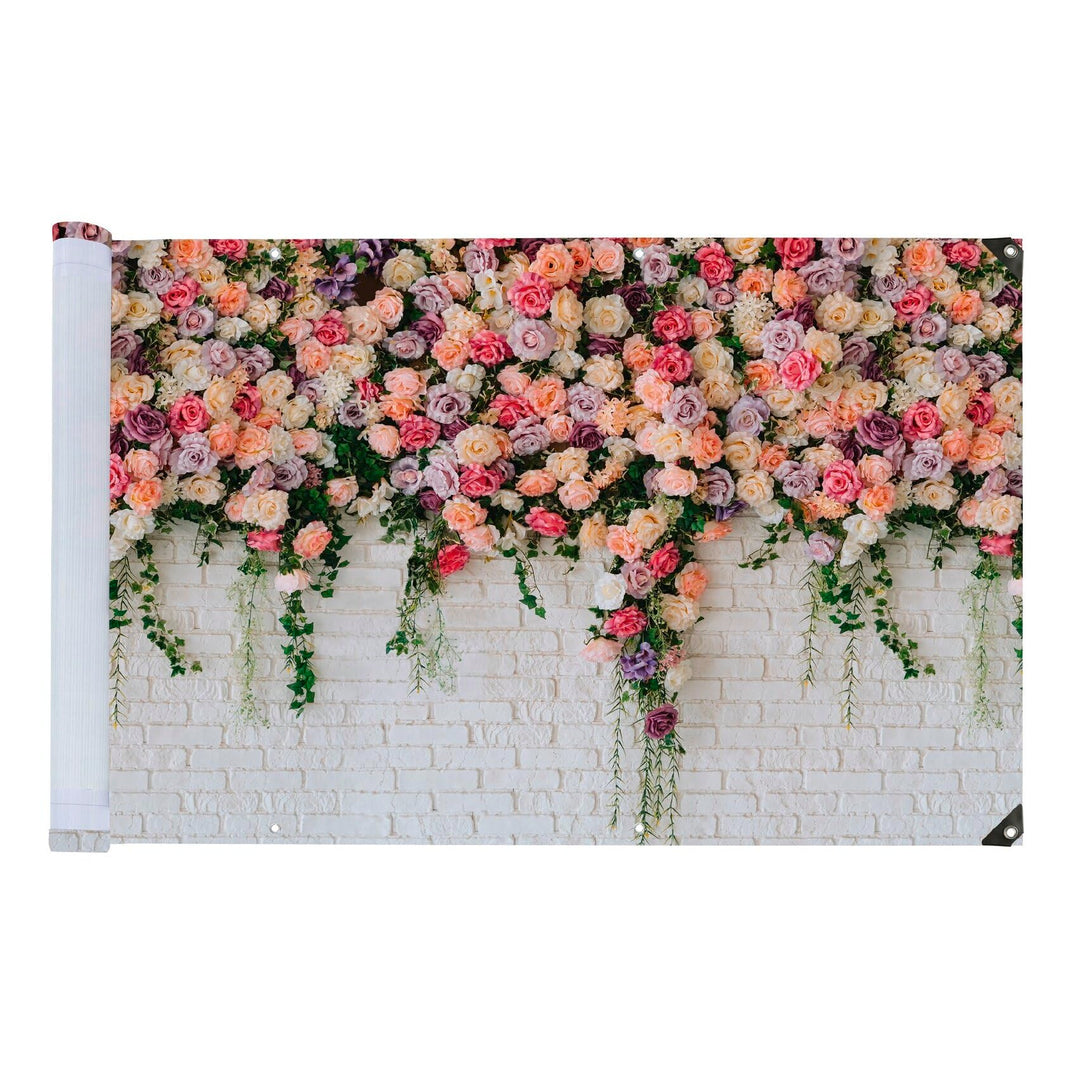 Maximex Balkon-Sichtschutz, praktischer Sichtschutz mit Rosen-Motiv und hoher UV- und Witterungsbest