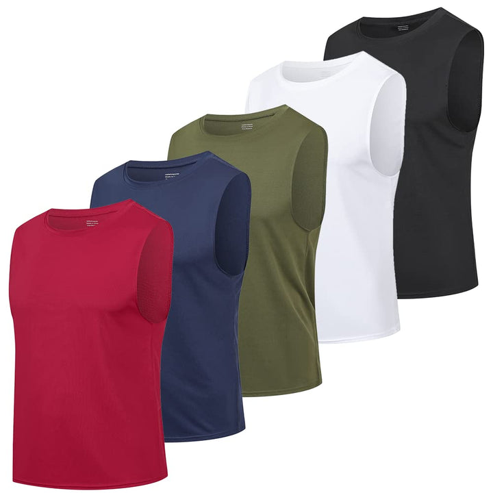 HUAKANG 3/5er Pack Tank Top Herren Ärmelloses Shirt Fitness Achselshirt Unterhemd Schnelltrocknendes
