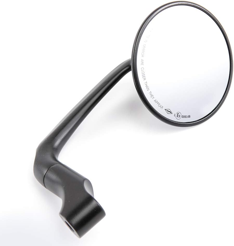 APEBAZY Motorradspiegel CNC Aluminium Rückansicht Rückspiegel Seitenspiegel #1 Schwarz, #1 Schwarz