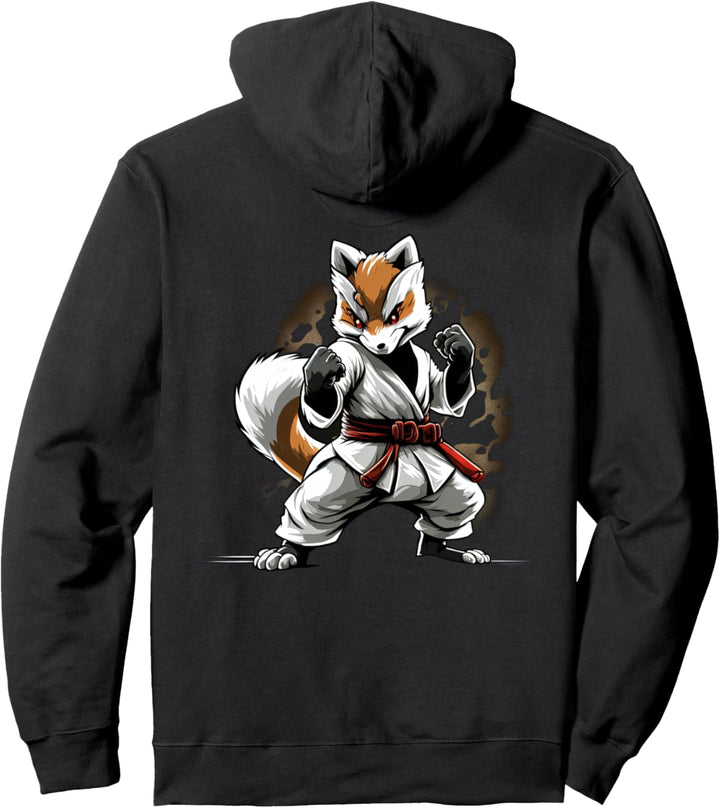 Angry Japan Judo Fox - Kampfsport Judoka Fox Pullover Hoodie
