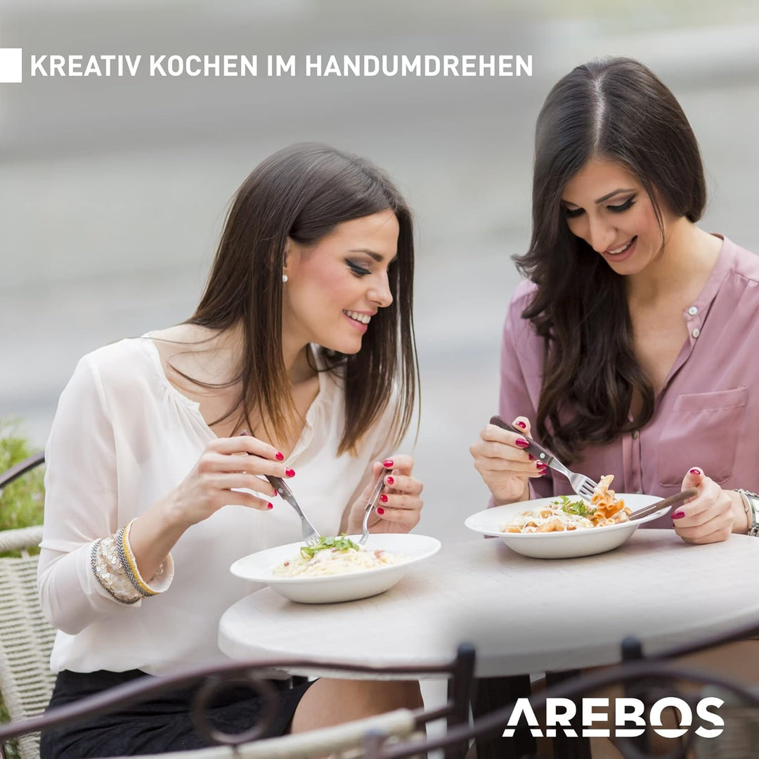 Arebos Zubehör für Küchenmaschinen, elektrische Nudelmaschine mit Spaghetti-Aufsatz aus Edelstahl