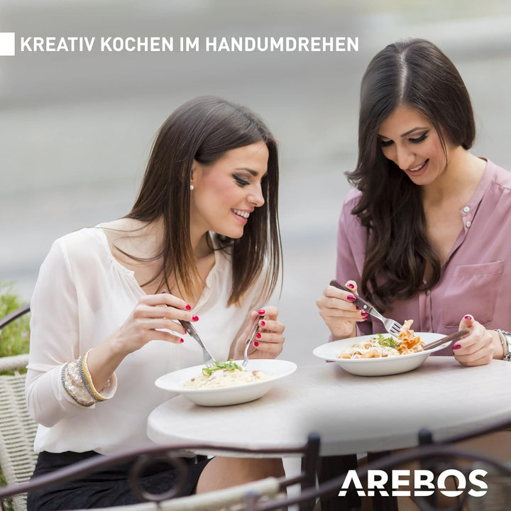 Arebos Zubehör für Küchenmaschinen, elektrische Nudelmaschine mit Spaghetti-Aufsatz aus Edelstahl