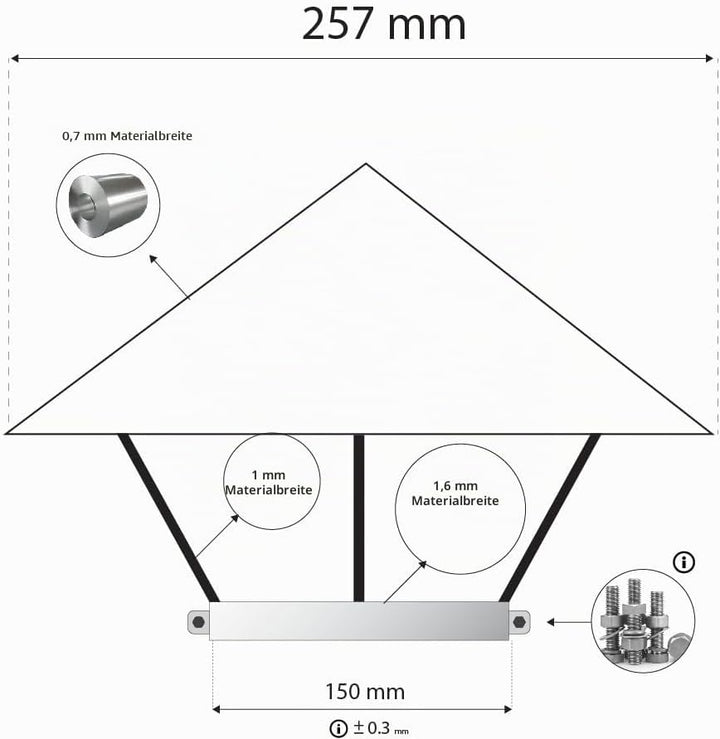 Rauchrohr Ofenrohr Stutzen Regenhaube Schornsteinaufsatz Schornsteinabdeckung Schwarz, mit Klemmvers