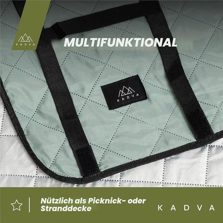 KADVA Picknickdecke Wasserdicht Rulo Graue Praktische Langlebige und Bequeme Outdoor Decke für die F
