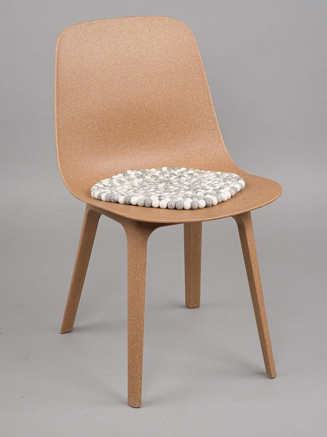 myfelt Hella Sitzauflage, Filzkugel, Wolle, rund 36 cm Naturfarben, Naturfarben