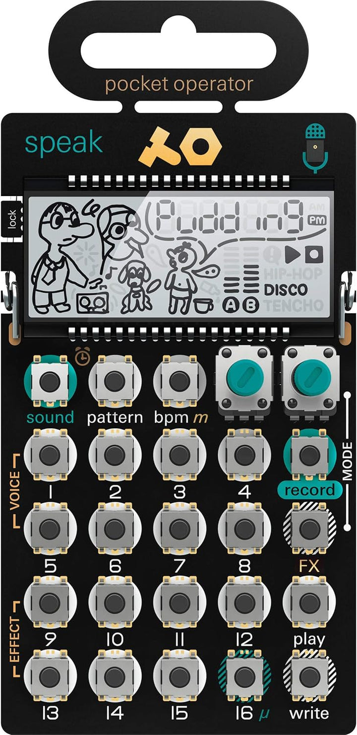 Teenage Engineering PO-35 Speak Pocket Operator - Vocal-Synthesizer und Sequenzer mit eingebautem Mi