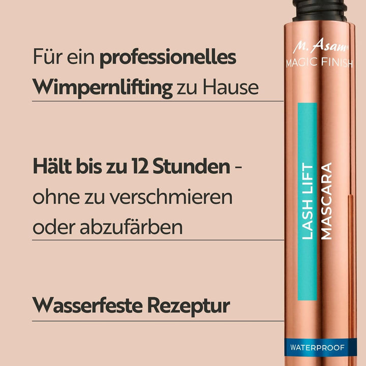 M. Asam MAGIC FINISH Lash Lift Mascara Waterproof Deep Black (10 ml) - Wasserfeste Wimperntusche mit