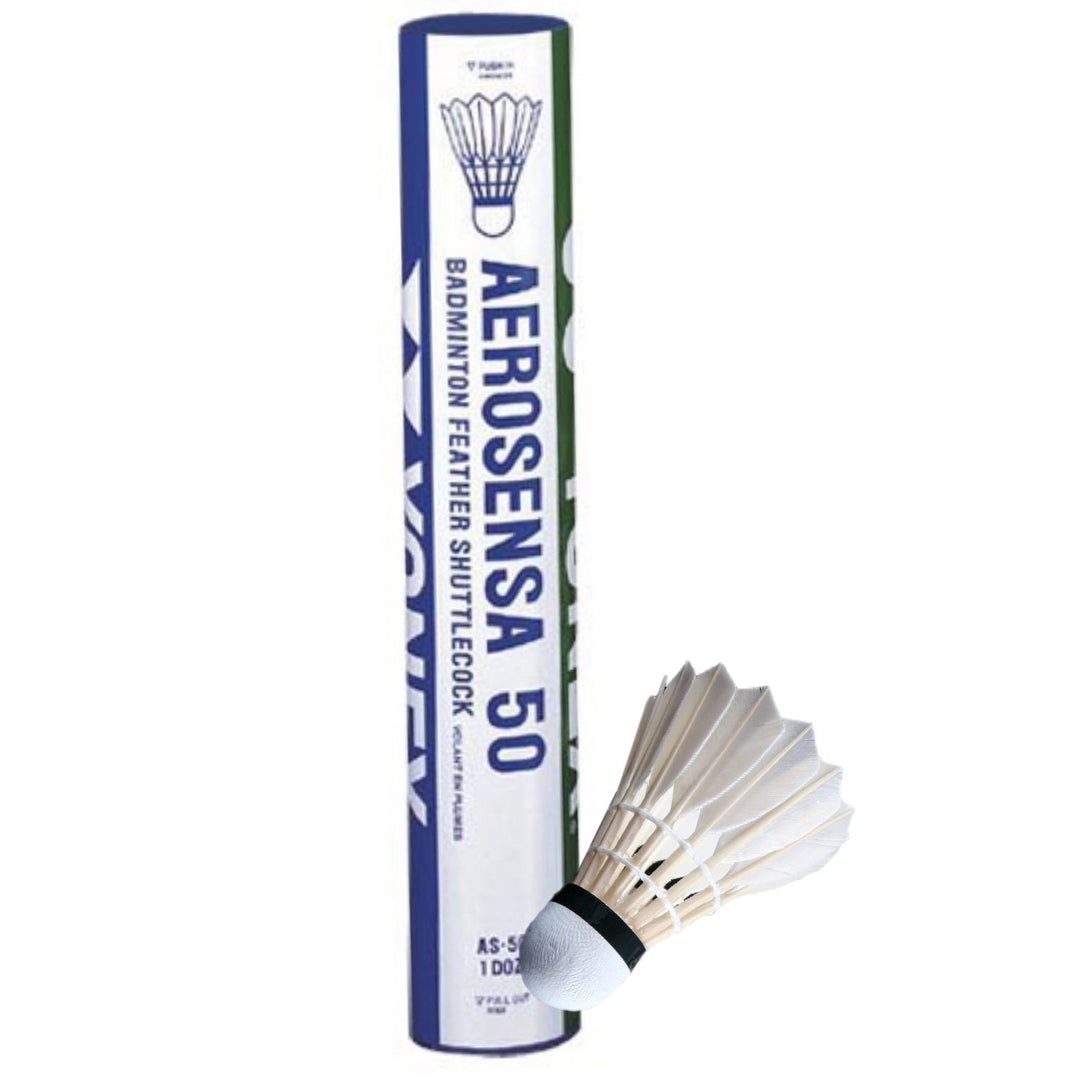 YONEX Shuttlecock AeroSensa-50 Gänsefedern, 1 Dutzend 77-Slow-Green